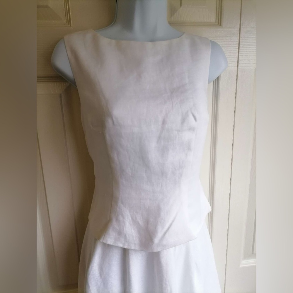 NEW Reformation Moya Linen Two Pieces - White Size 4 - Picture 7 of 13
